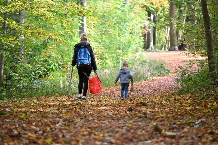 En famille dans la forêt du Tannenwald.