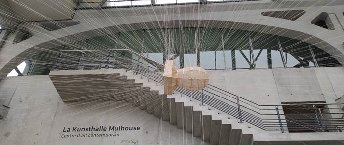 L'œuvre "Fat Man 3D", à découvrir dès votre arrivée à La Kunsthalle.