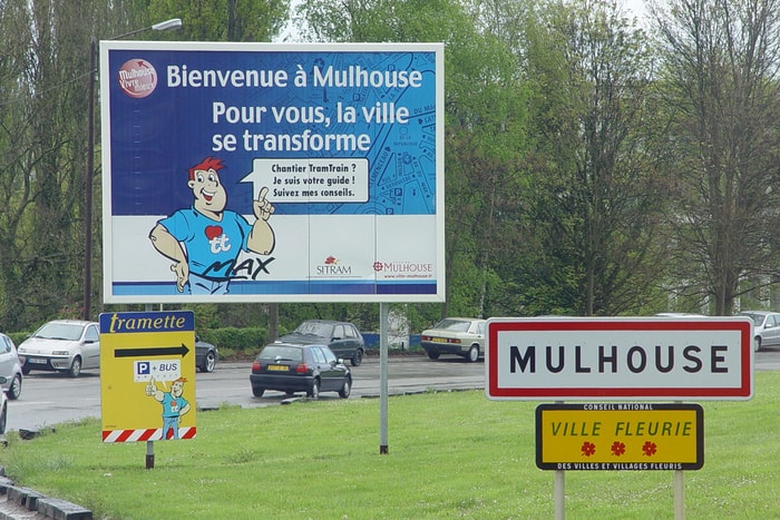 Max, la mascotte qui a accompagné les Mulhousiens durant les travaux.