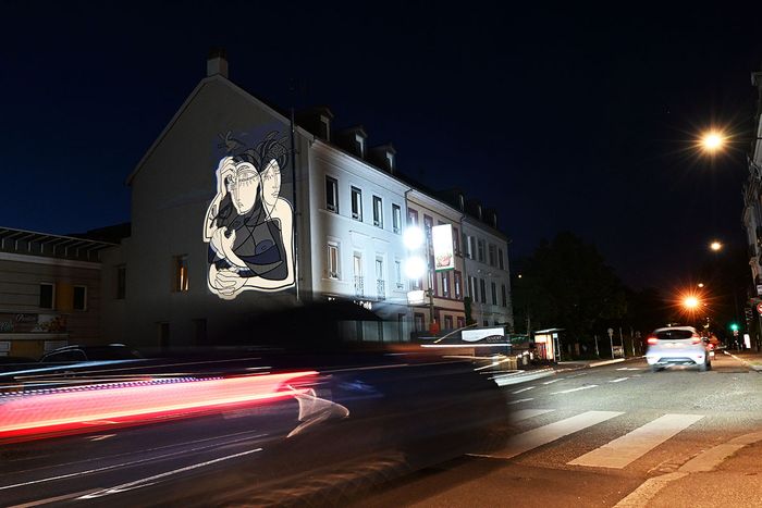 "Les deux colombes" de Renato Montanaro, avenue d'Altkirch.
