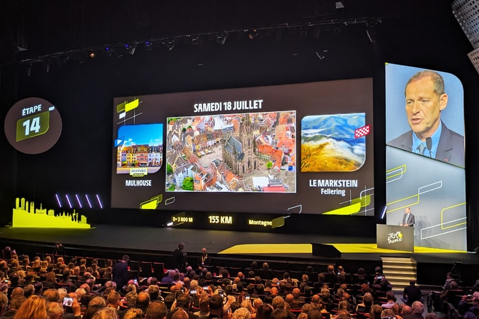 Christian Prudhomme, le directeur du Tour de France, a présenté le parcours, ce jeudi 23 octobre au Palais des Congrès de Paris.