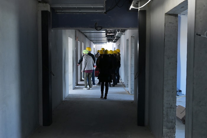 Un an avant les élèves, les participants aux Journées de l'architecture ont pu visiter le futur collège Villon.