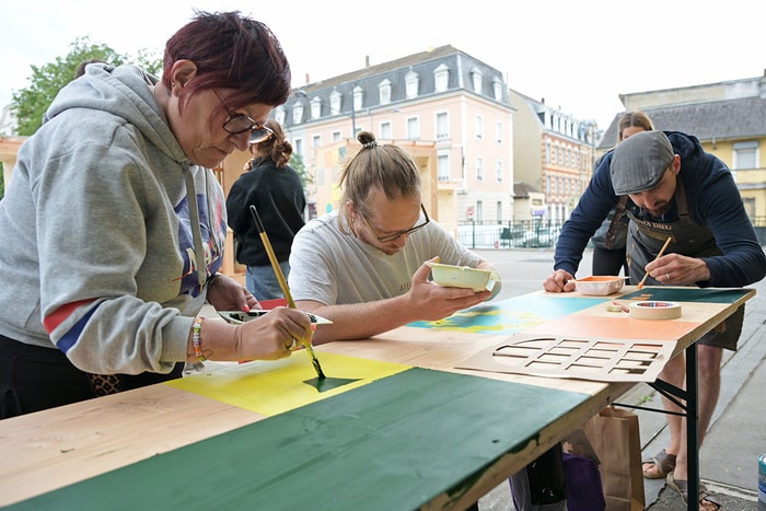 Des ateliers participatifs ont été proposés, début juin, pour la finition des structures. 