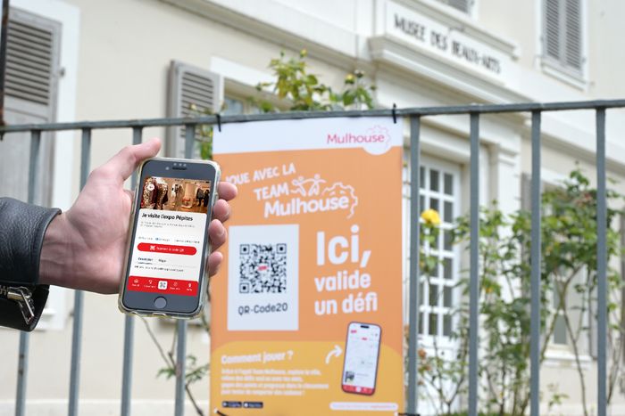 Une trentaine de défis sont à découvrir dans l'application Team Mulhouse. Pour les valider, il suffit de flasher le QR code correspondant.