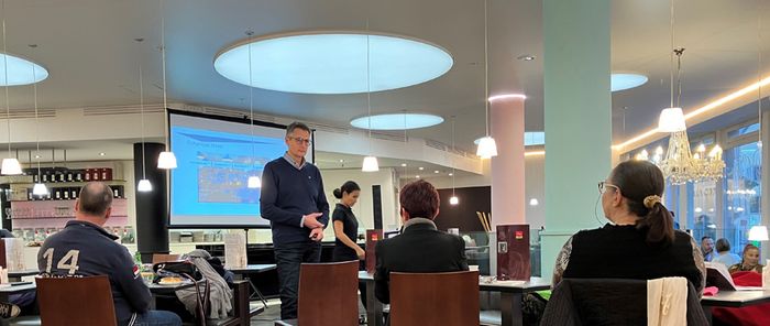 Frédéric Marquet, initiateur des Ateliers du commerce mensuels, a remporté le Trophée national du « Manager de centre-ville de l’année 2023 ».