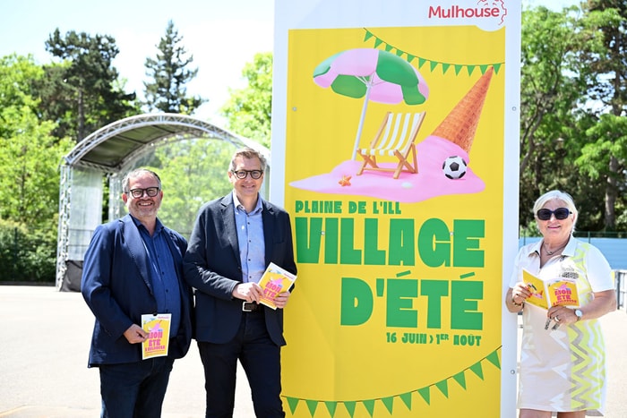 Un programme haut en couleur dévoilé, lundi 15 juin, par le maire Frédéric Marquet (au centre), Catherine Chopin, adjointe déléguée aux Grands rendez-vous événementiels et Jean-Marc Amatruda, adjoint délégué au Sport.