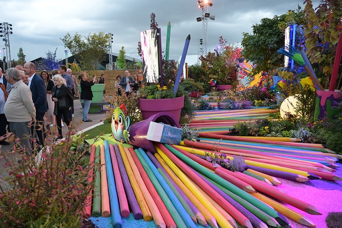 De nombreuses communes alsaciennes participent à Folie'Flore en imaginant un jardin. Ici, celui d'Illzach.