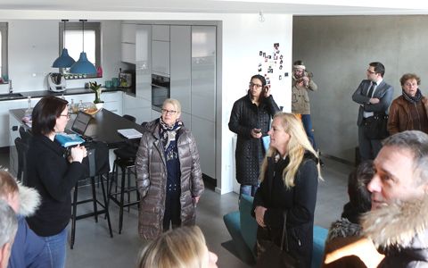 Du monde lors de l'inauguration de ce mardi avec Michèle Lutz, maire de Mulhouse