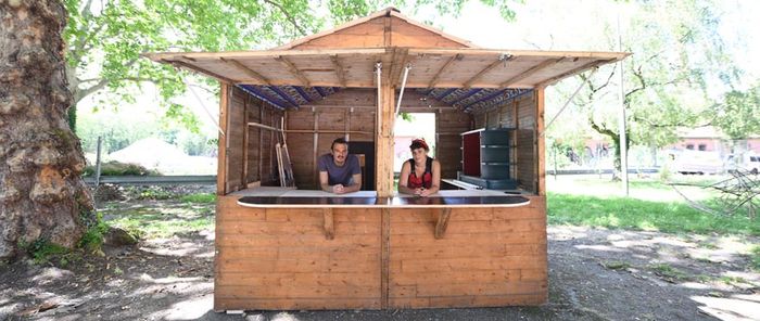 Alexandra Weisbeck et Nicolas Ziegler s'investissent pour donner vie à la guinguette.