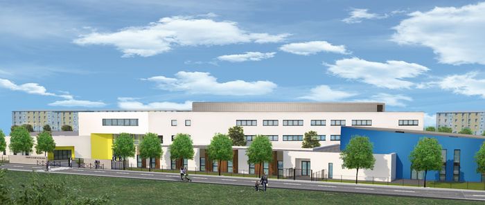 Le futur groupe scolaire Victor Hugo, à Bourtzwiller.