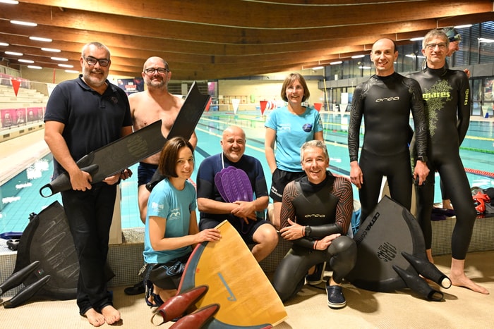 Séance d'entraînement à la piscine de l'Illberg.  