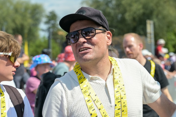 L'ancien coureur allemand Jan Ullrich était aussi de la partie au départ de Mulhouse.