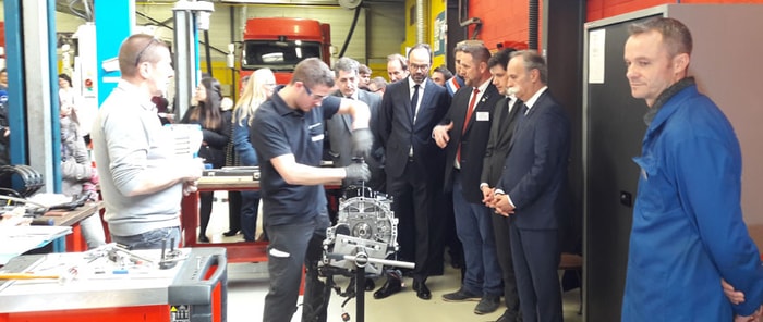 Visite au Centre de formation d'apprentis.