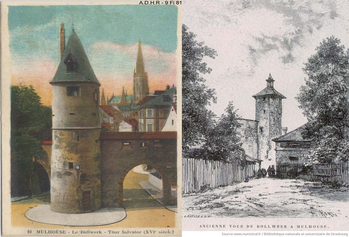 Les deux visages de la Tour du Bollwerk, modifiée en 1892.