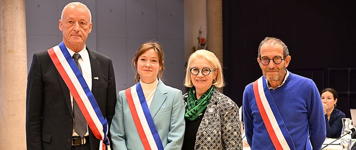 Les nouveaux adjoints au maire : Alfred Jung, Laure Houin et Henri Metzger (de gauche à droite).