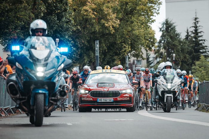 Les coureurs aux Terrasses du musée.