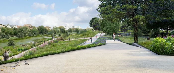 Perspective du futur parc public.