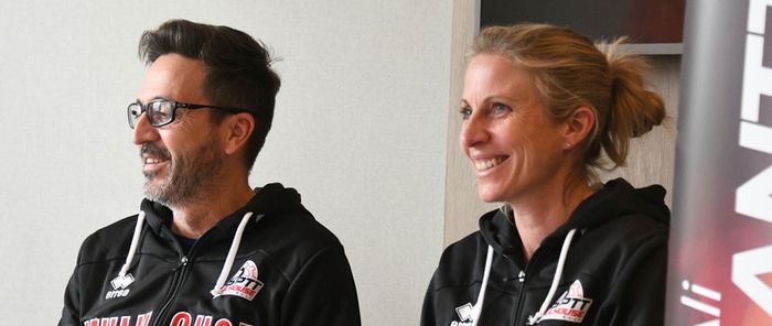 Le nouvel entraîneur François Salvagni, au côté de Magali Magail, désormais manager général du club.