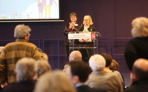 Michèle Lutz, maire de Mulhouse, et Sylvie Grisey, adjointe déléguée aux Personnes âgées, ont ouvert la séance.