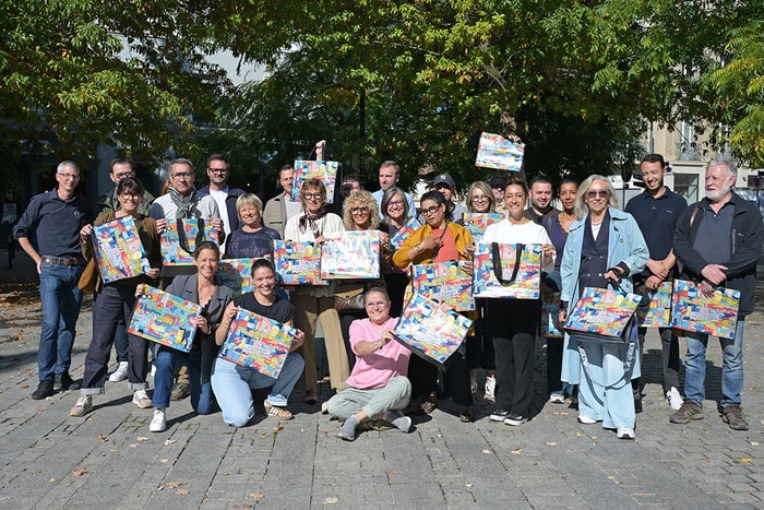 Une partie des 70 commerçants de l'association du Cœur de Mulhouse.