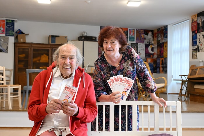 André Leroy et Cathy Aulard, chevilles ouvrières des Tréteaux, lors de la conférence de presse de rentrée, en 2024. 