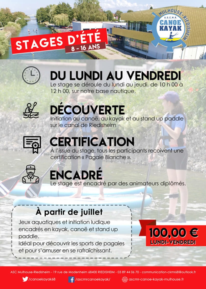 Stage d'été : Découverte canoë-kayak