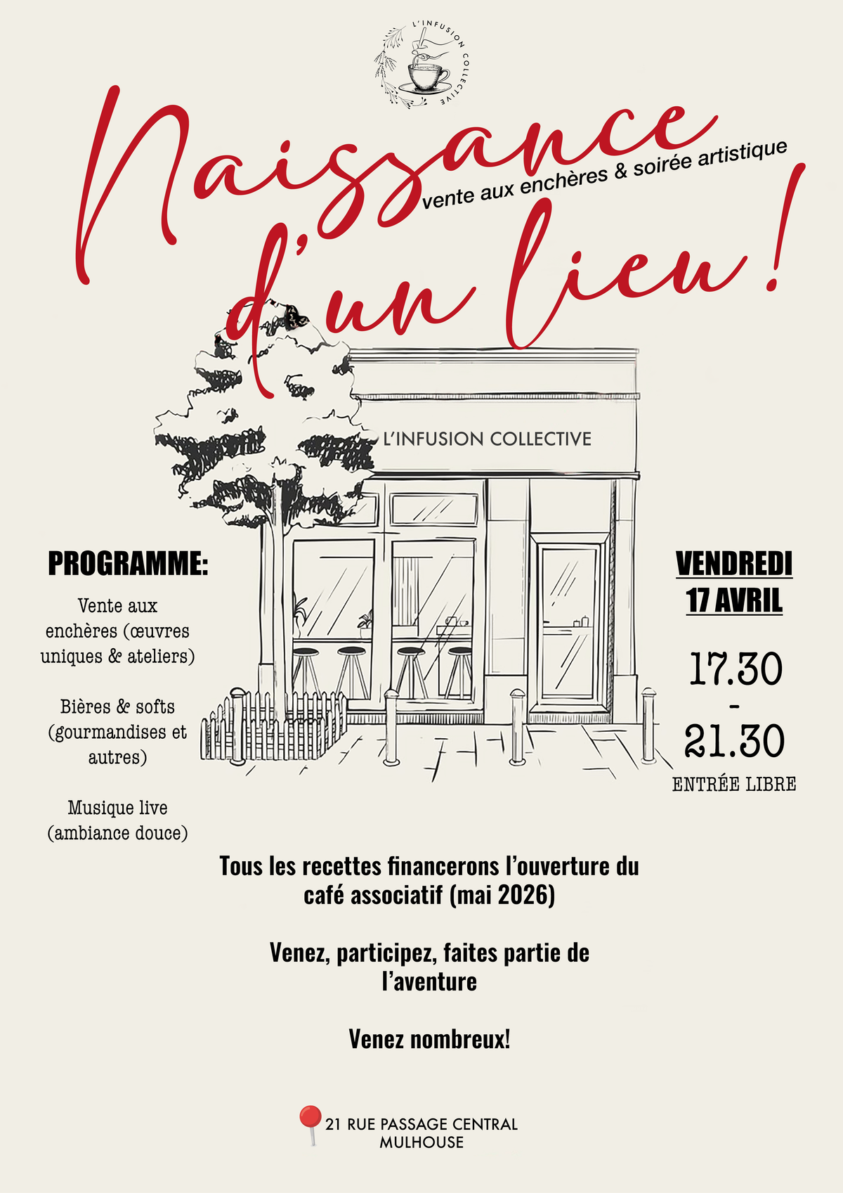 Naissance d'un lieu - Ventes aux enchères et soirée artistique