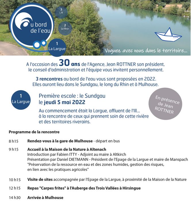 Les 30 ans de l'AURM - Au bord de l'eau : La Largue