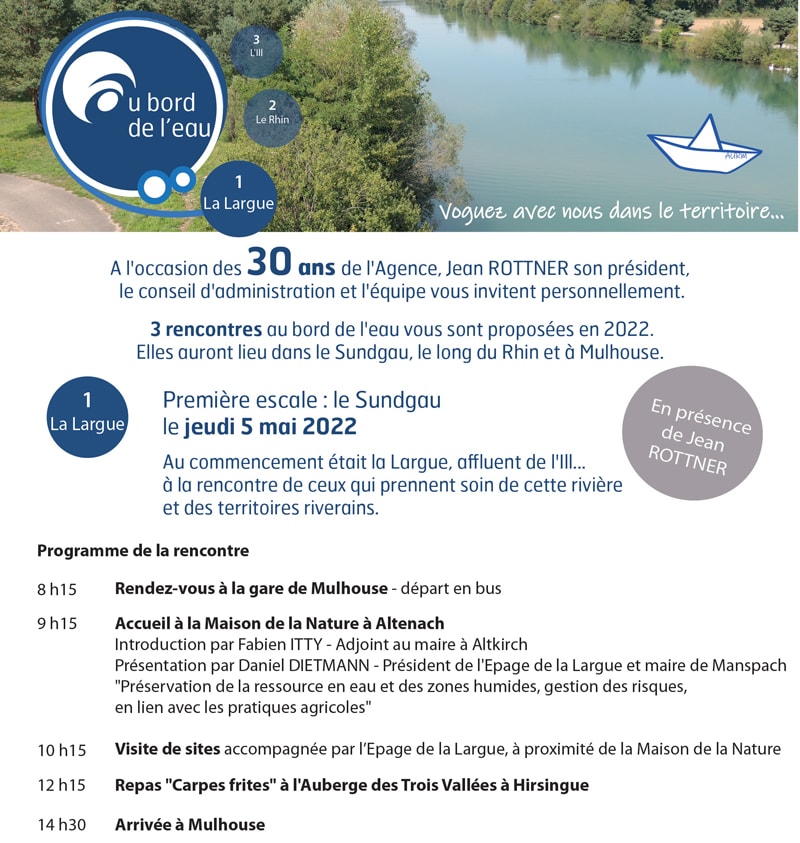 Les 30 ans de l'AURM - Au bord de l'eau : La Largue