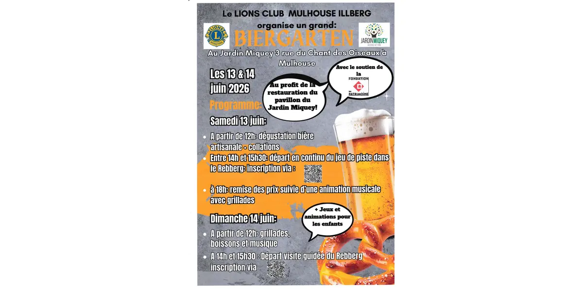 Biergarten du Lions Club Mulhouse Illberg