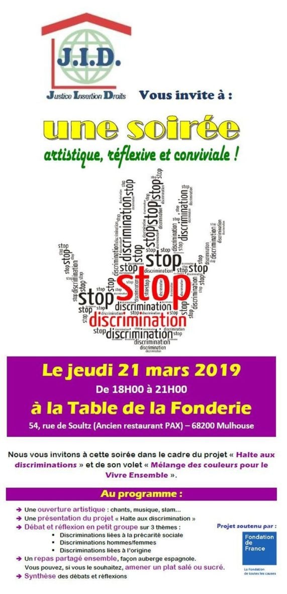 Soirée de palabres « Halte aux discriminations »