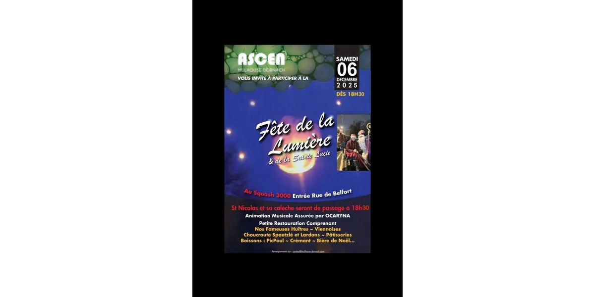 Fête de la Lumière à Mulhouse Dornach : Convivialité et Gourmandises !