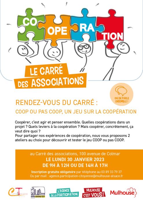 Rendez- vous du Carré : "coop ou pas coop, un jeu sur les coopération"