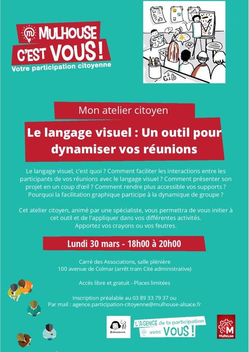 (ANNULATION) Mon rendez- vous citoyen : Le langage visuel, un outil pour dynamiser vos réunions