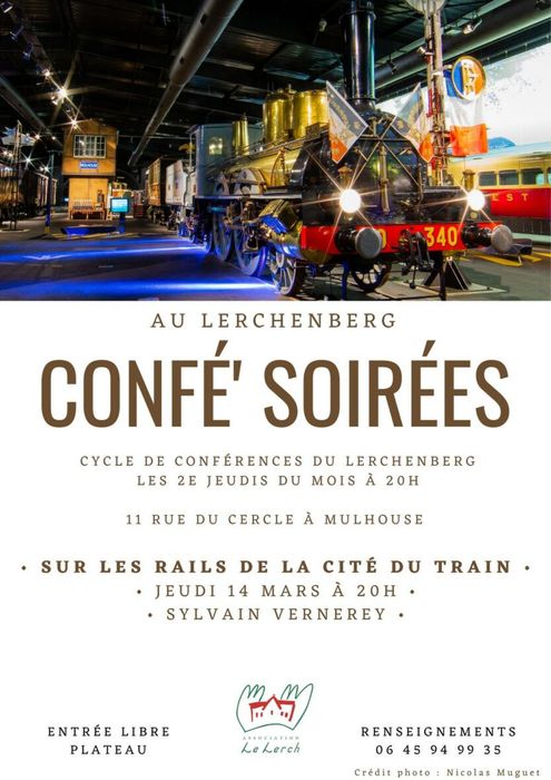 [ANNULEE] Confé' Soirées - Sur les rails de la Cité du Train