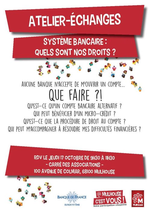 Atelier-échanges : système bancaire, quels sont nos droits ?