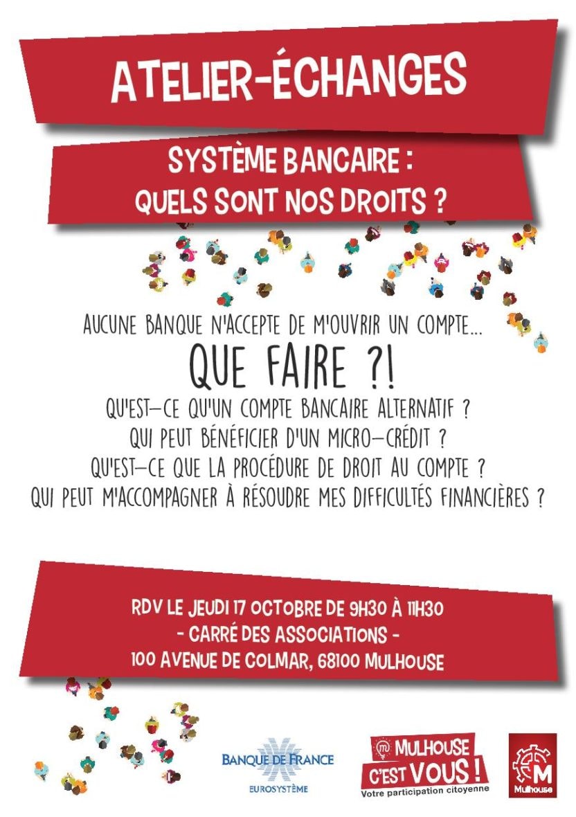 Atelier-échanges : système bancaire, quels sont nos droits ?