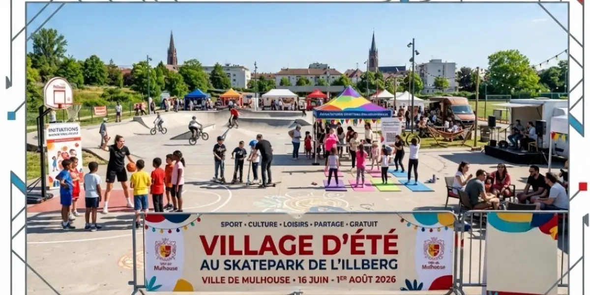 Village d'été au Skatepark de l'Illberg à Mulhouse
