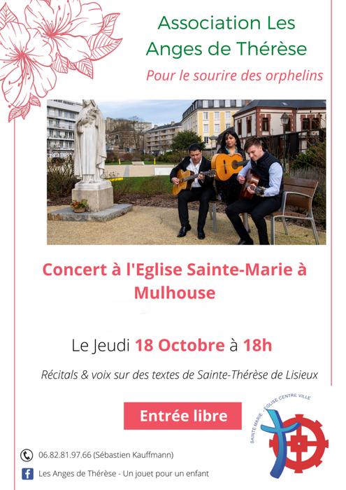Concert RECITAL Les Anges de Thérèse par Sébastien Kauffmann
