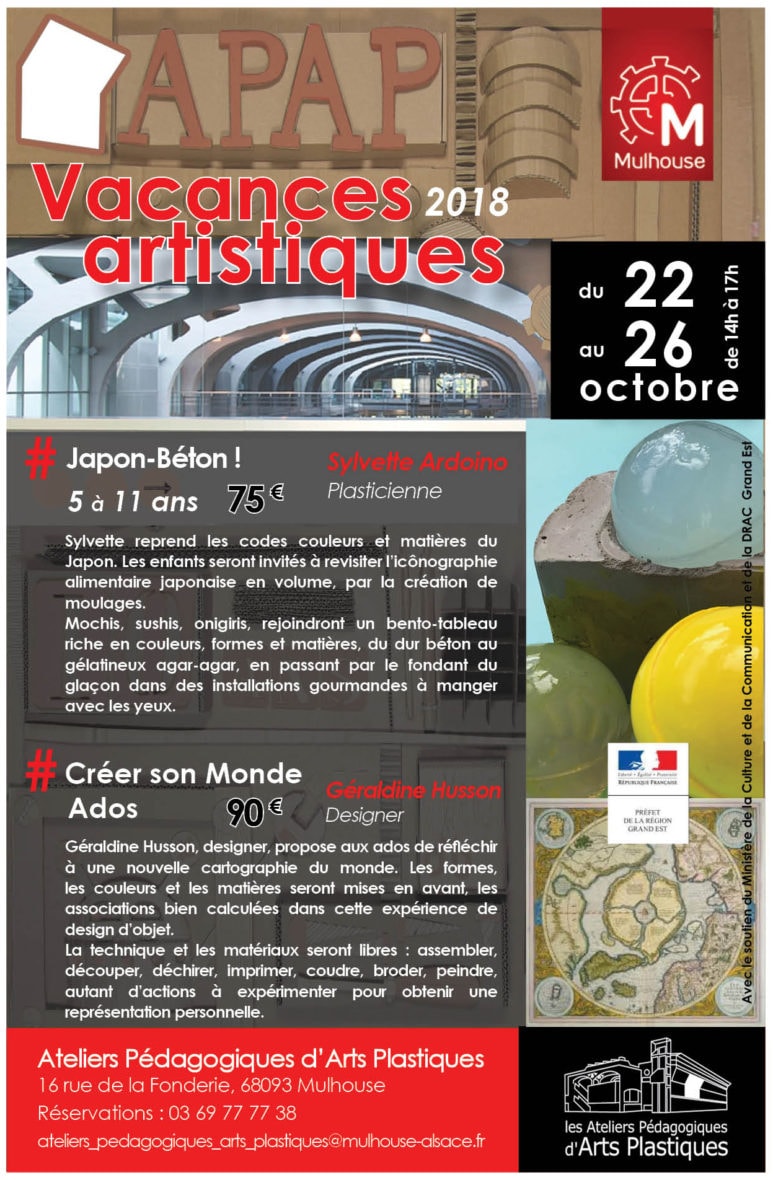 Vacances artistiques de la Toussaint aux APAP