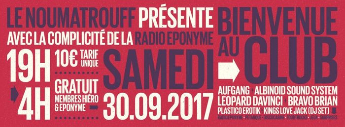 Bienvenue au Club - Soirée de lancement de la 25e saison du Noumatrouff