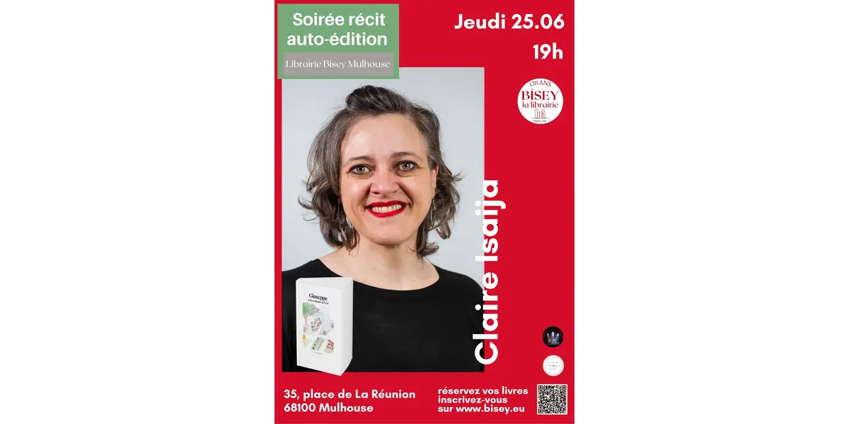 Soirée récit Auto-édition Claire Isaija - Giuseppe et Les couleurs de la vie