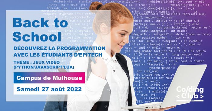 Coding Club Back2School – Journée d’initiation à la programmation