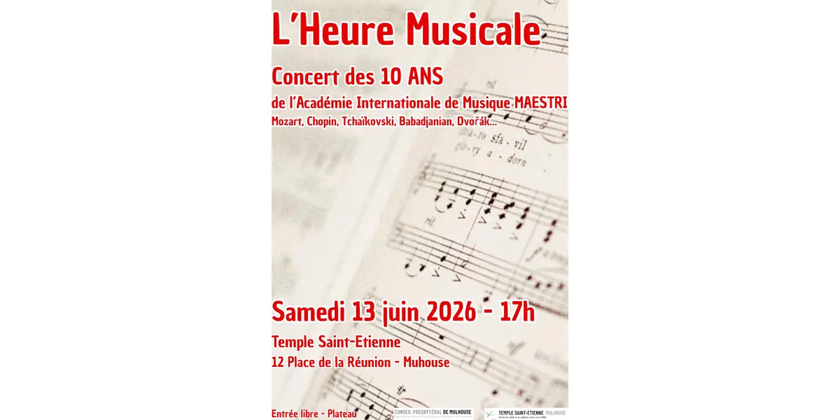 L'Heure Musicale -Concert 10 ANS de l’Académie Internationale de Musique MAESTRI