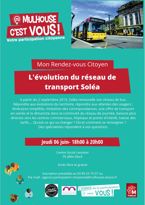 RDV Citoyen : L'évolution du réseau de transport Soléa
