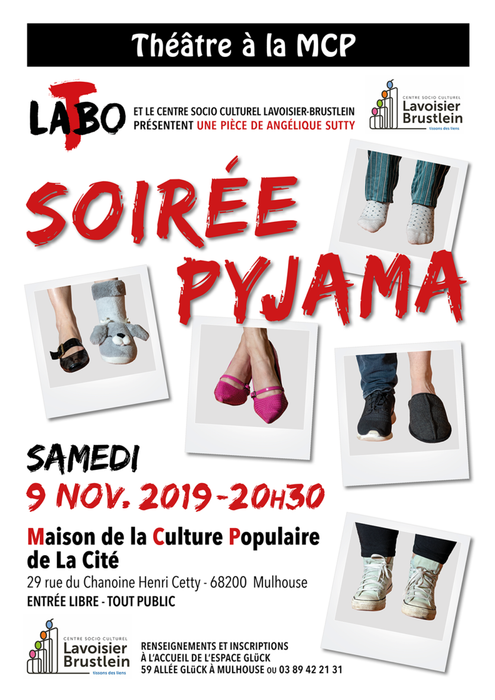 Spectacle Théatre "Soirée Pyjama" - troupe de théâtre Labo-T
