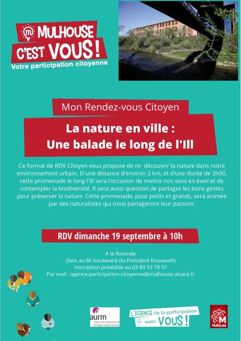 RDV Citoyens : La nature en ville : une balade le long de l’Ill