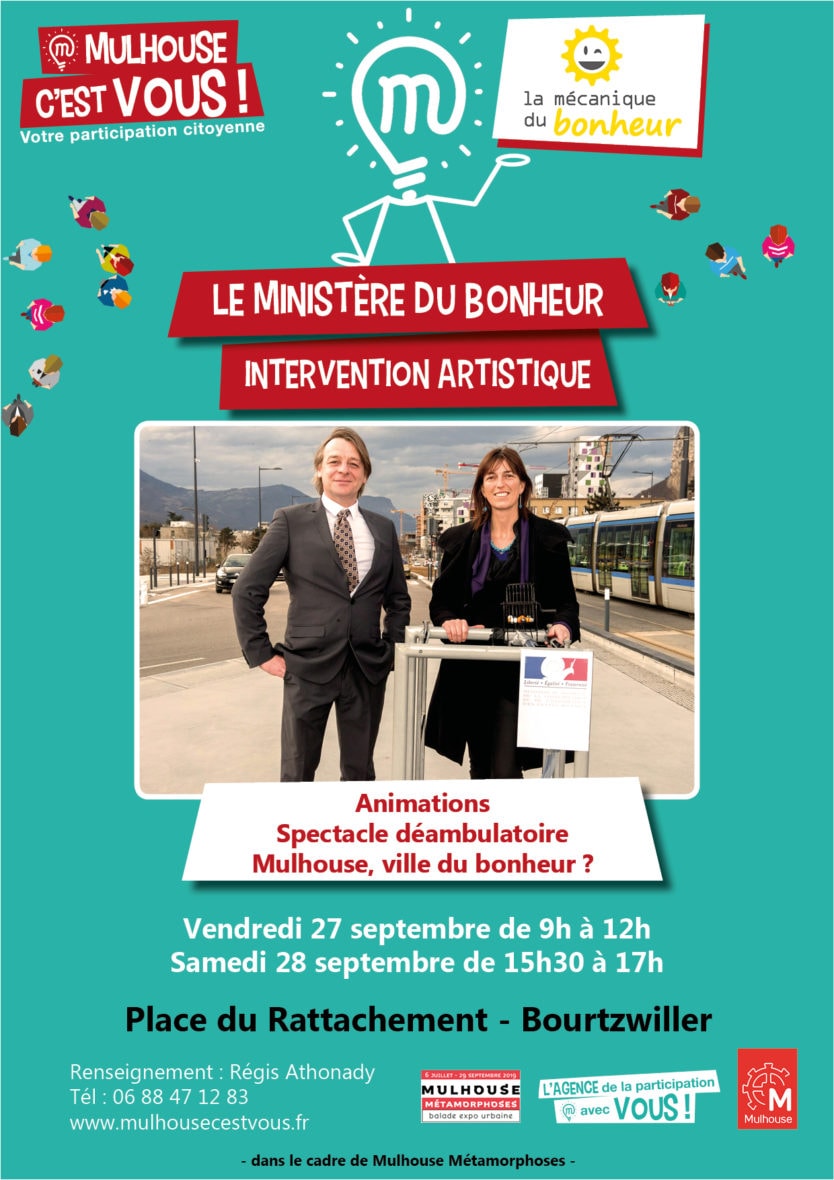 Une délégation du ministère du bonheur à Mulhouse